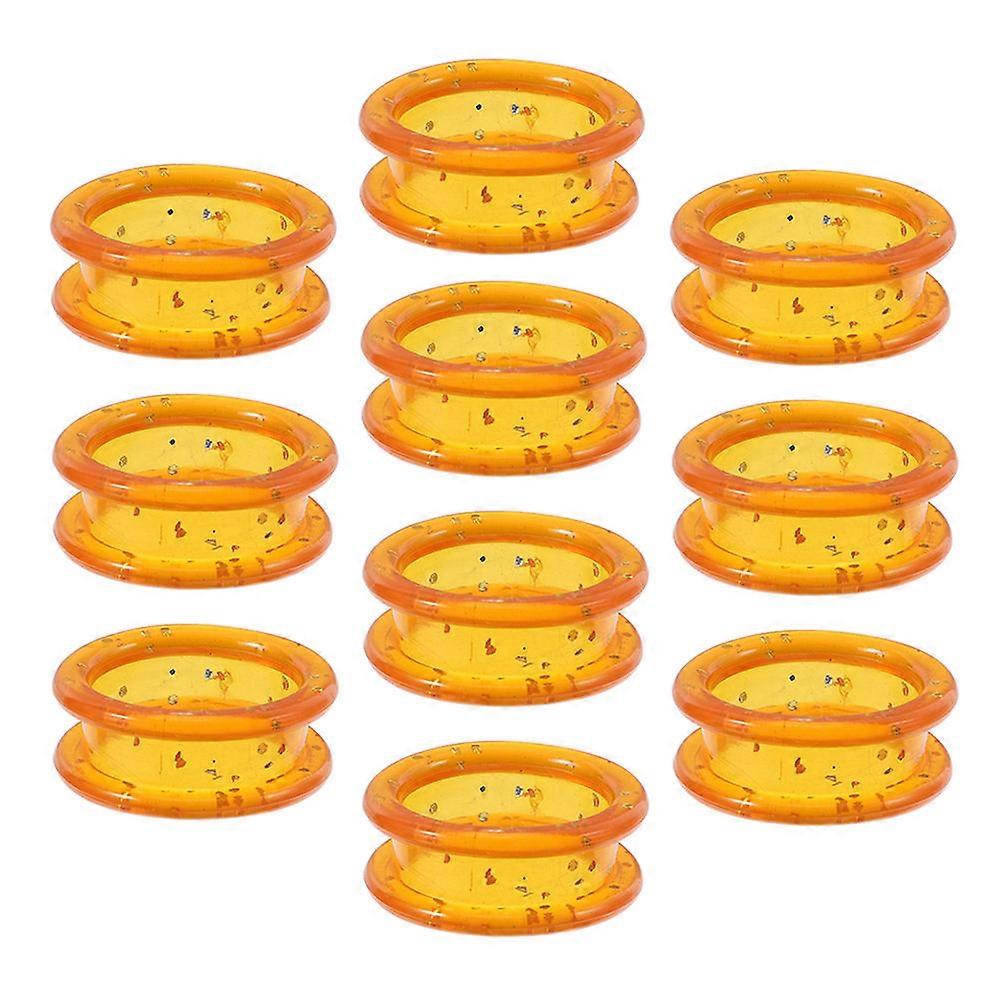 Silicone Finger Ring for Scissors Thumb Inserts 10Pcs Yellow