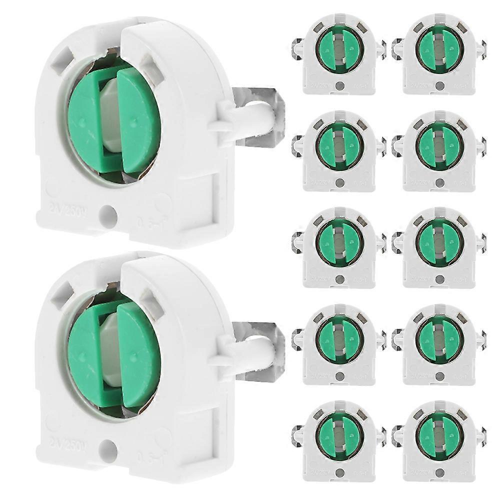 Lamp Holder Fluorescent Tube Socket for Lighting Use 12Pcs Set