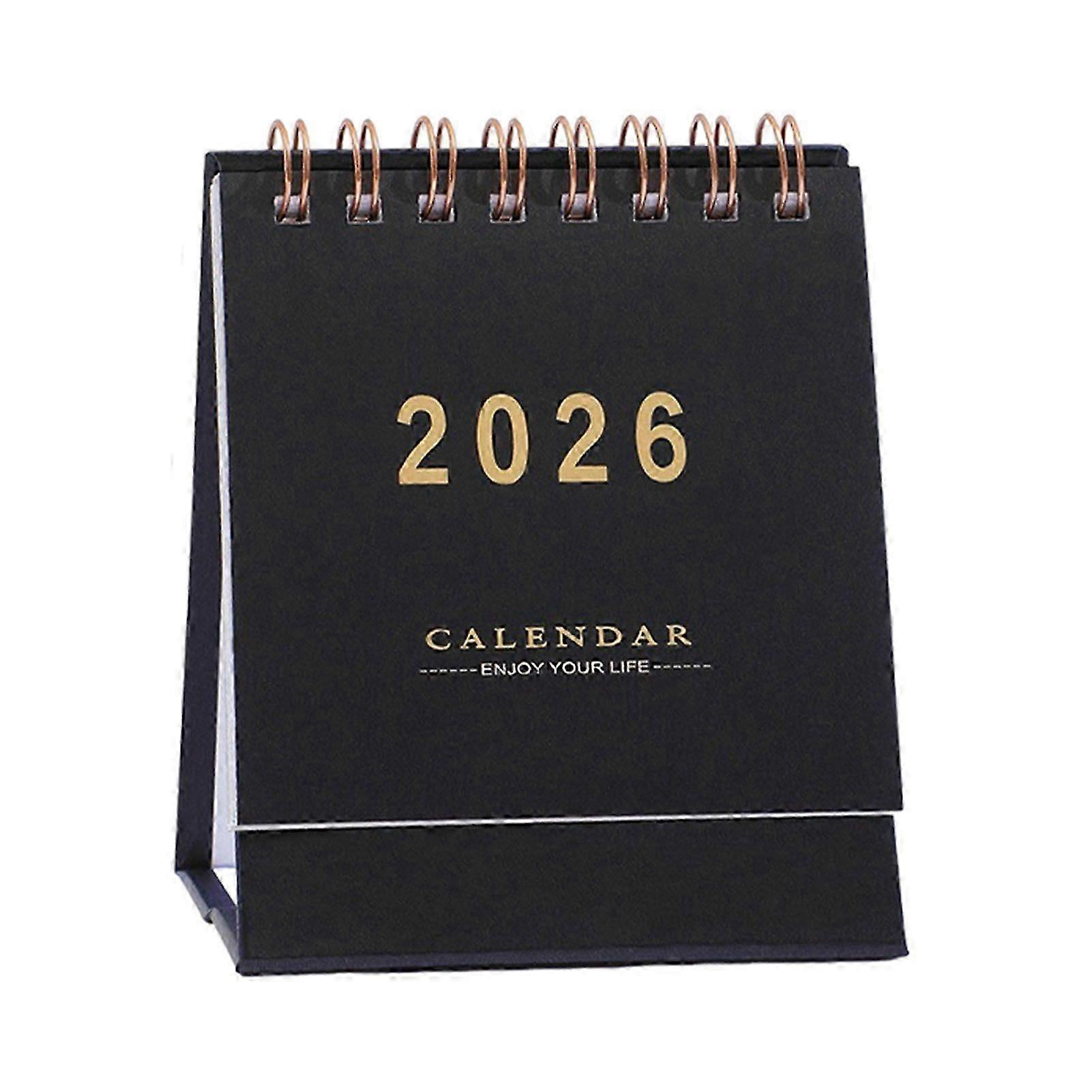 Miniature Desk Calendar 2026 with Notepad for Memos