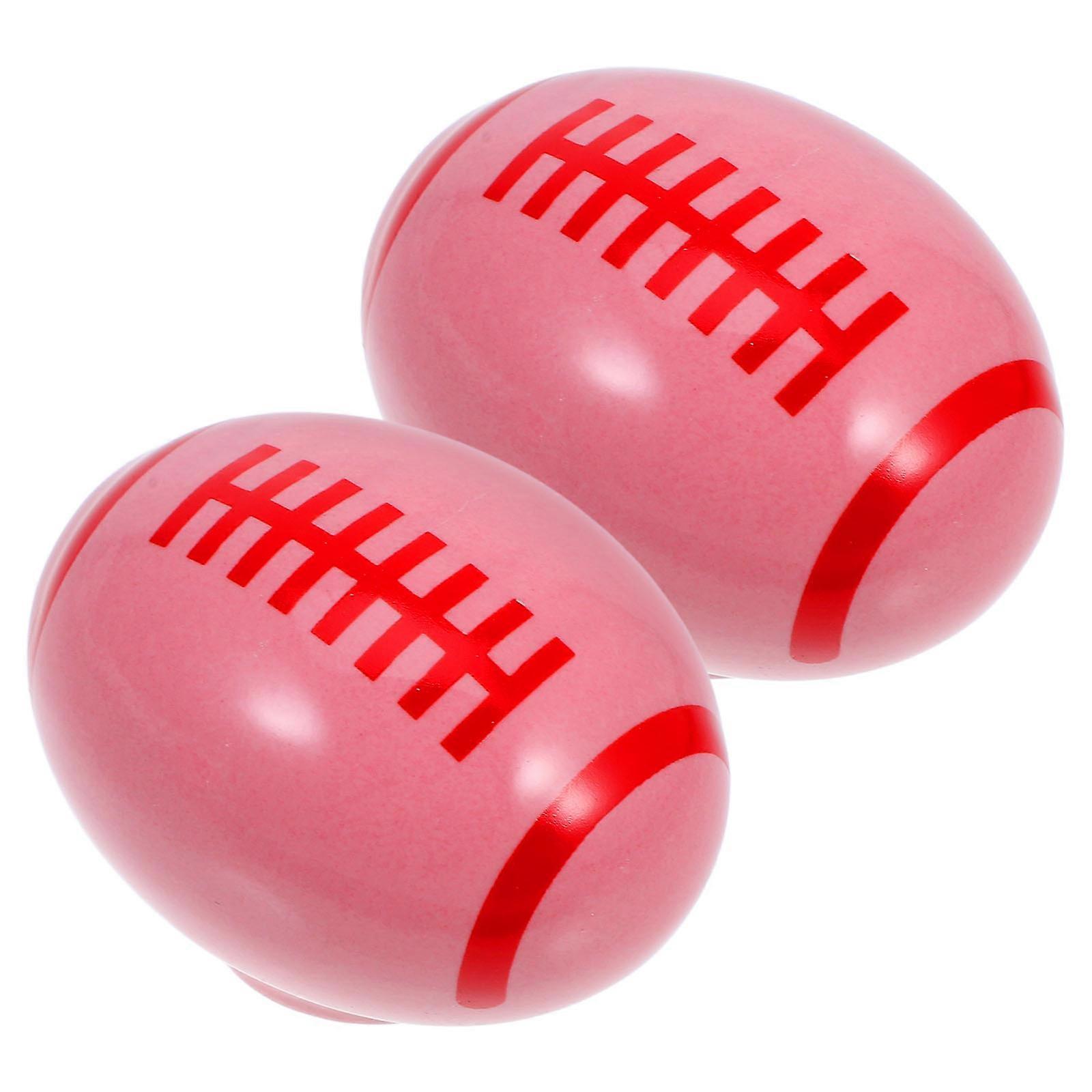 Pink Rugby Ceramic Drawer Pulls for Kids Room 2Pcs Single Hole Drawer Knobs