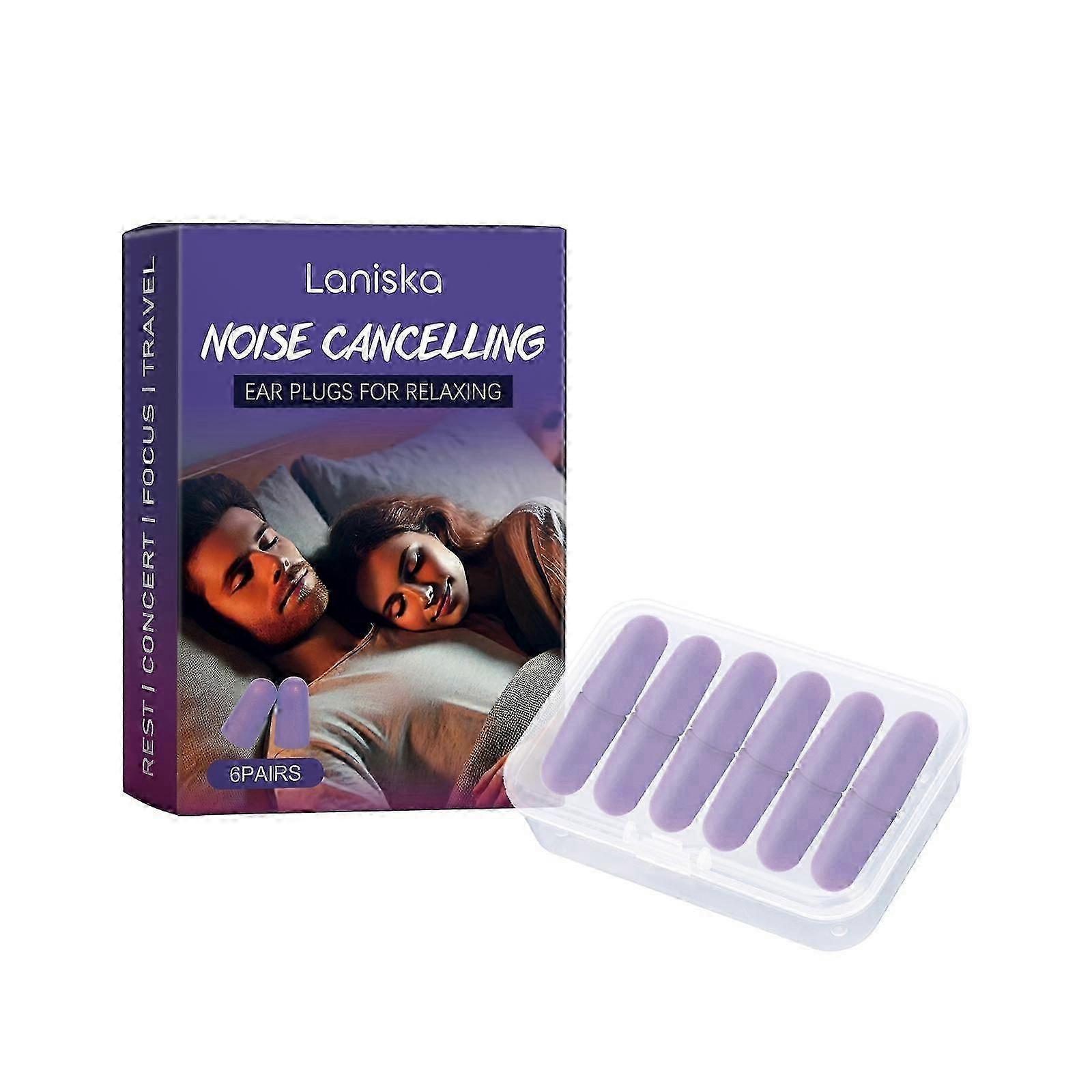 Portable Sleep Earplugs - Comfortable, Noise-Canceling, Reusable, Travel-Friendly (6pcs)