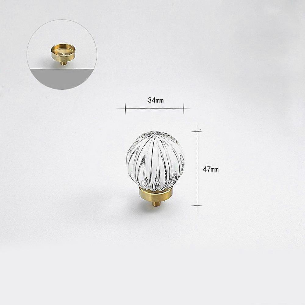 Gold Grey Transparent Crystal Knobs Cabinet Pulls Drawer Knob  for Kitchen Bathroom