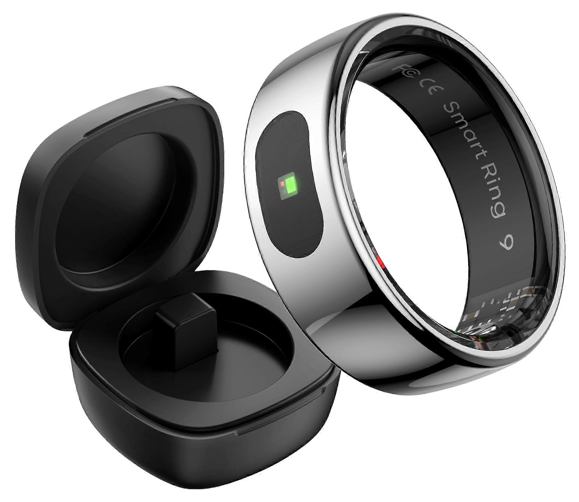 Smart Ring with Heart Rate and Sleep Tracking, Touch Alerts, Fitness Monitor for Android iOS Silver 11
