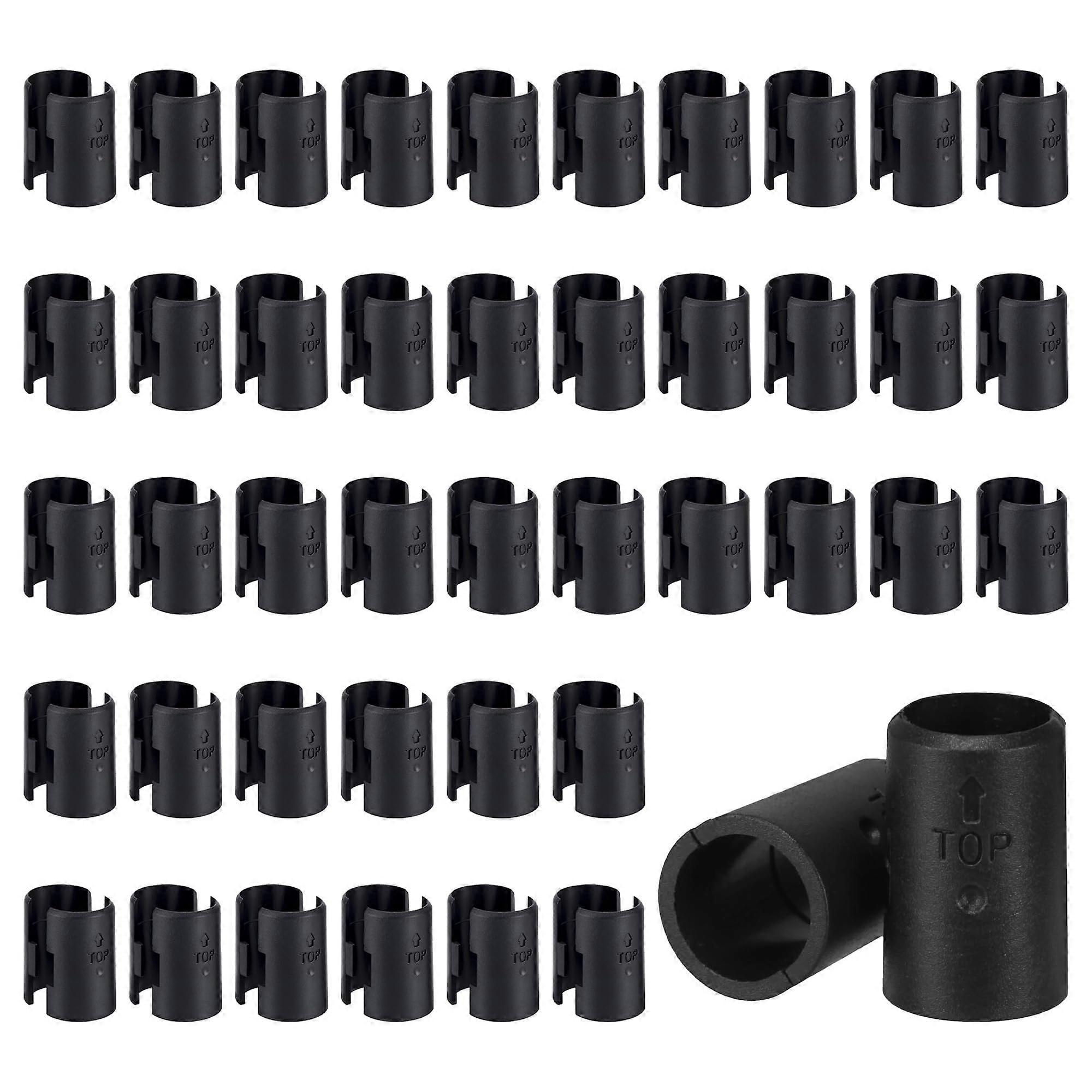 Wire Shelf Clips 50 Pcs for 1 Inch Post Shelving, Secure Lock Replacement Set, Black