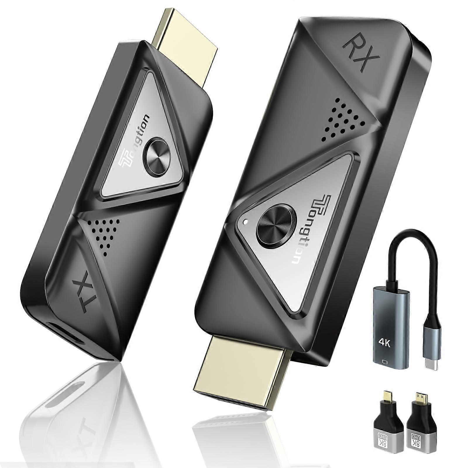 Wireless HDMI Transmitter and Receiver 4K 1080P Plug and Play Kit for Laptop TV Projector 100FT Range