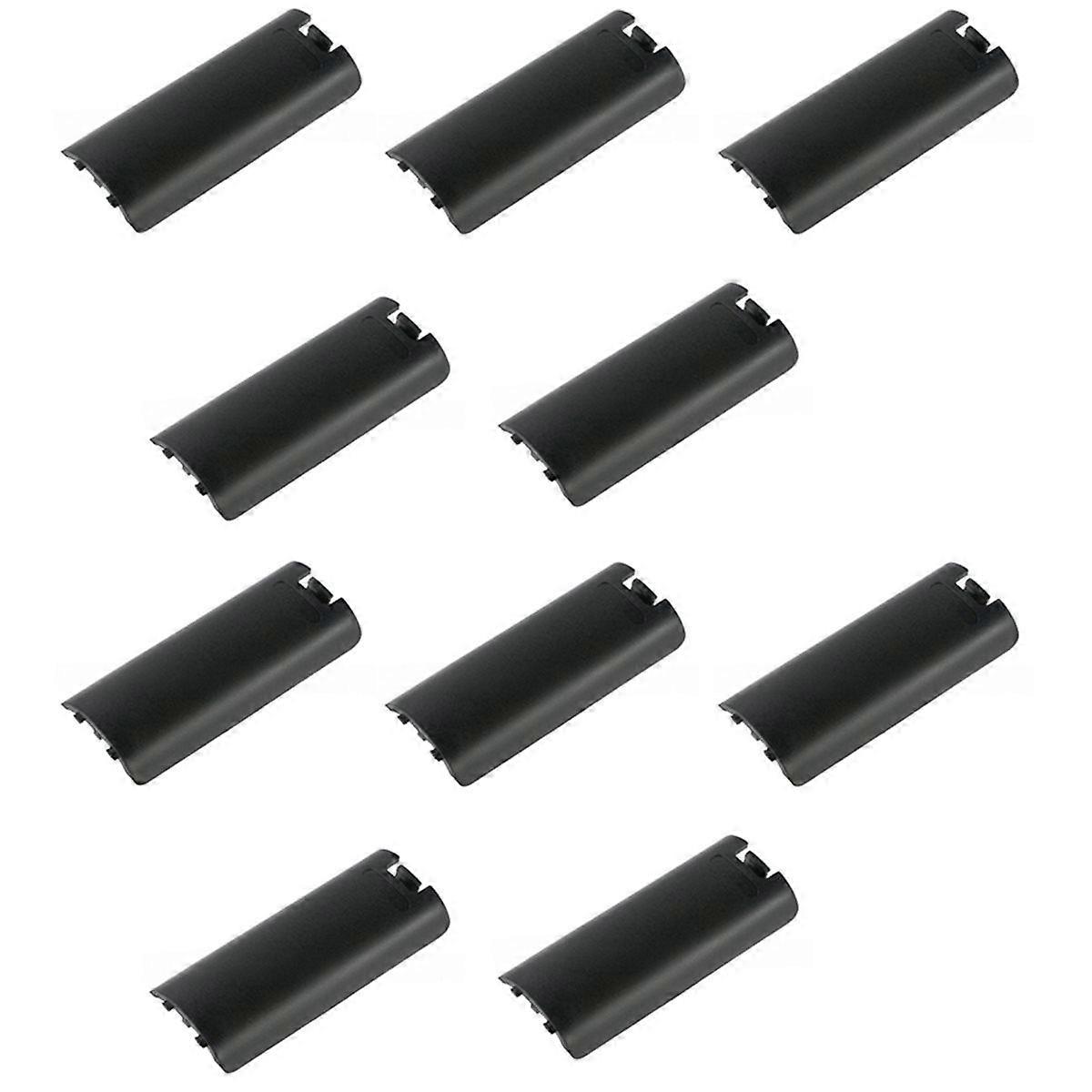 10PCS Battery Cover Replacement Pack for Remote Controller Back Door for Right Hand Controllers Black