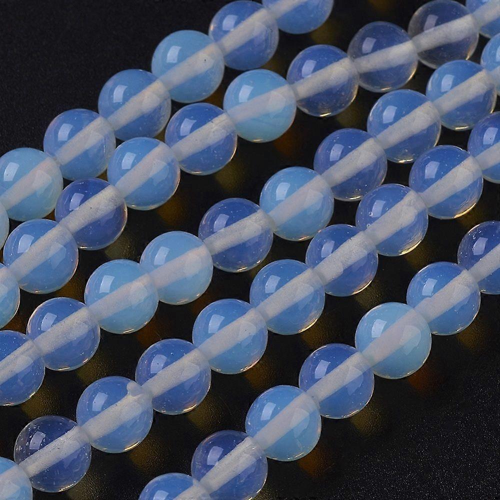 Opalite Beads Strands Round 8mm Hole: 1mm 48pcs/strand 35~36cm