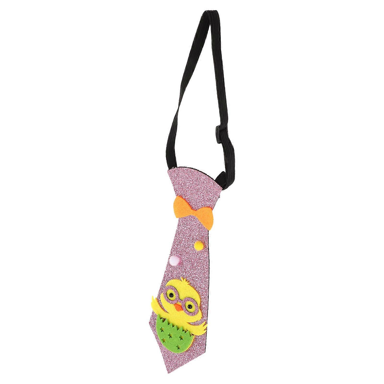 Cartoon Easter Neck Tie for Kids Adjustable Costume Accessory