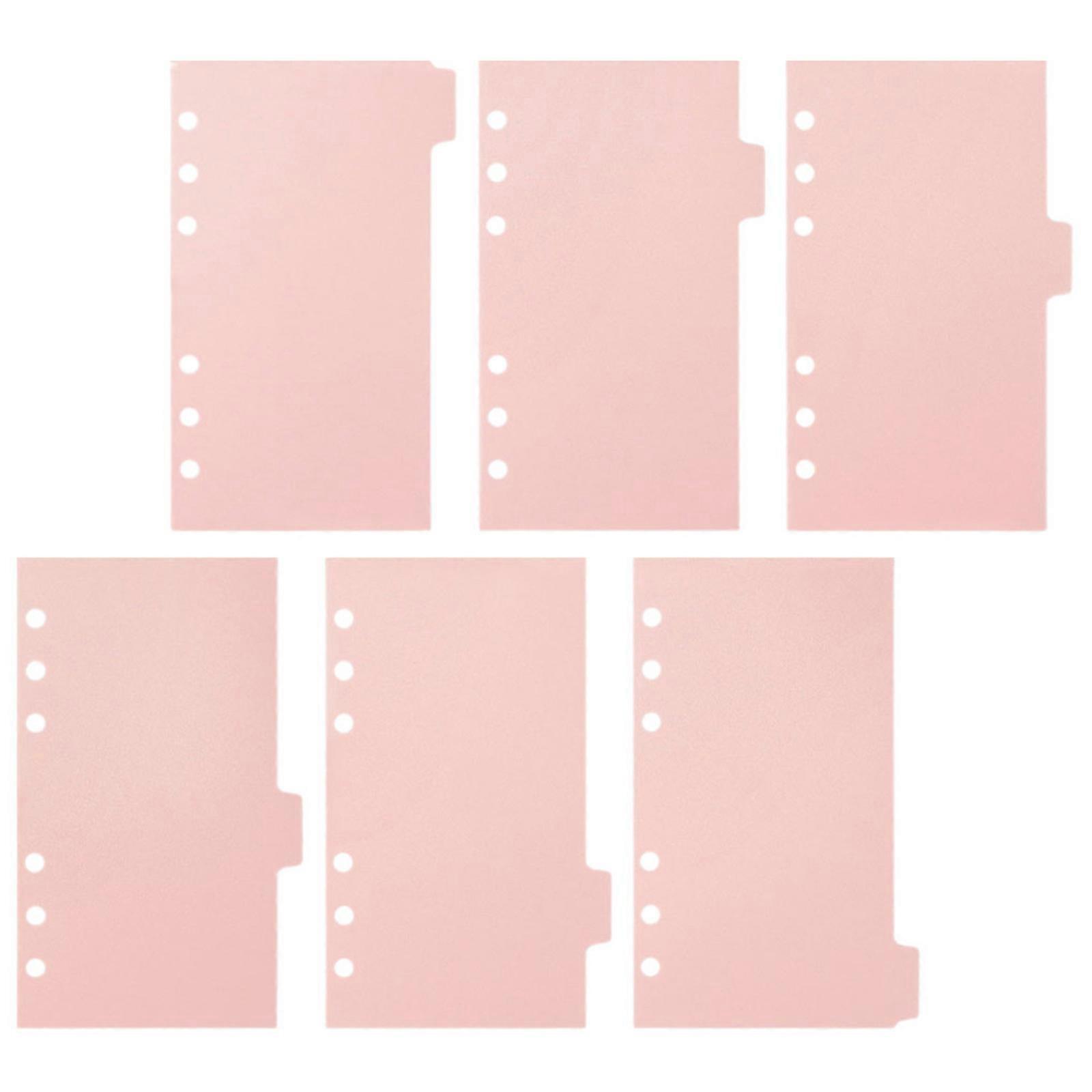 Binder Paper Notebook Dividers Simple Design School Office Home Use 6 Sheets