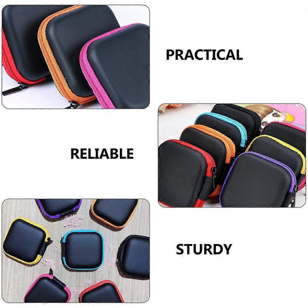 Compact Earphone Storage Pouch Square Box for Data Cable Storage 20Pcs