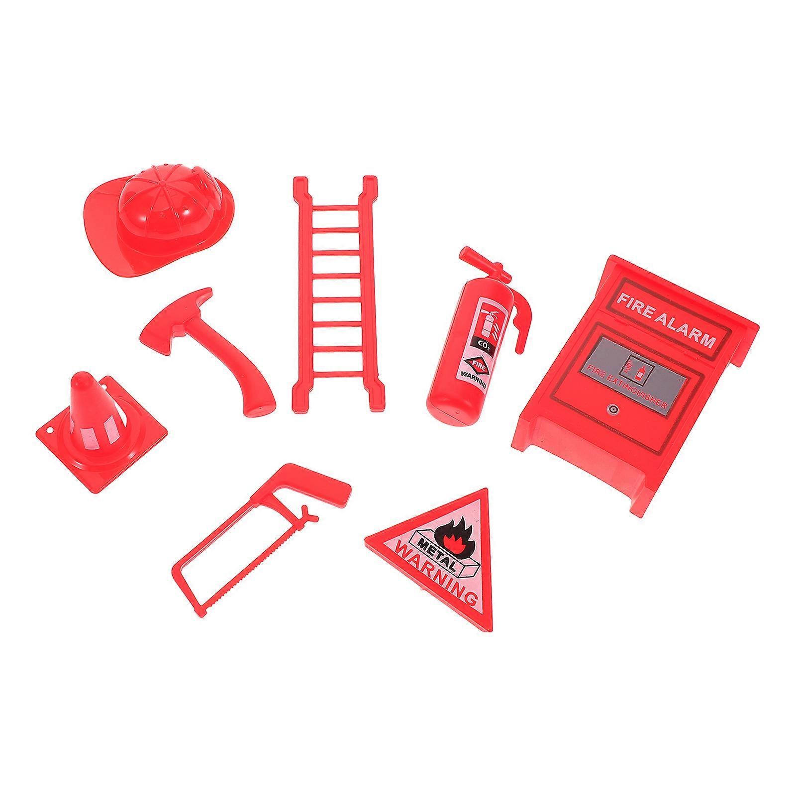 Fire Extinguisher Toy Firefighter Accessories for Kids Interactive Play 8Pcs