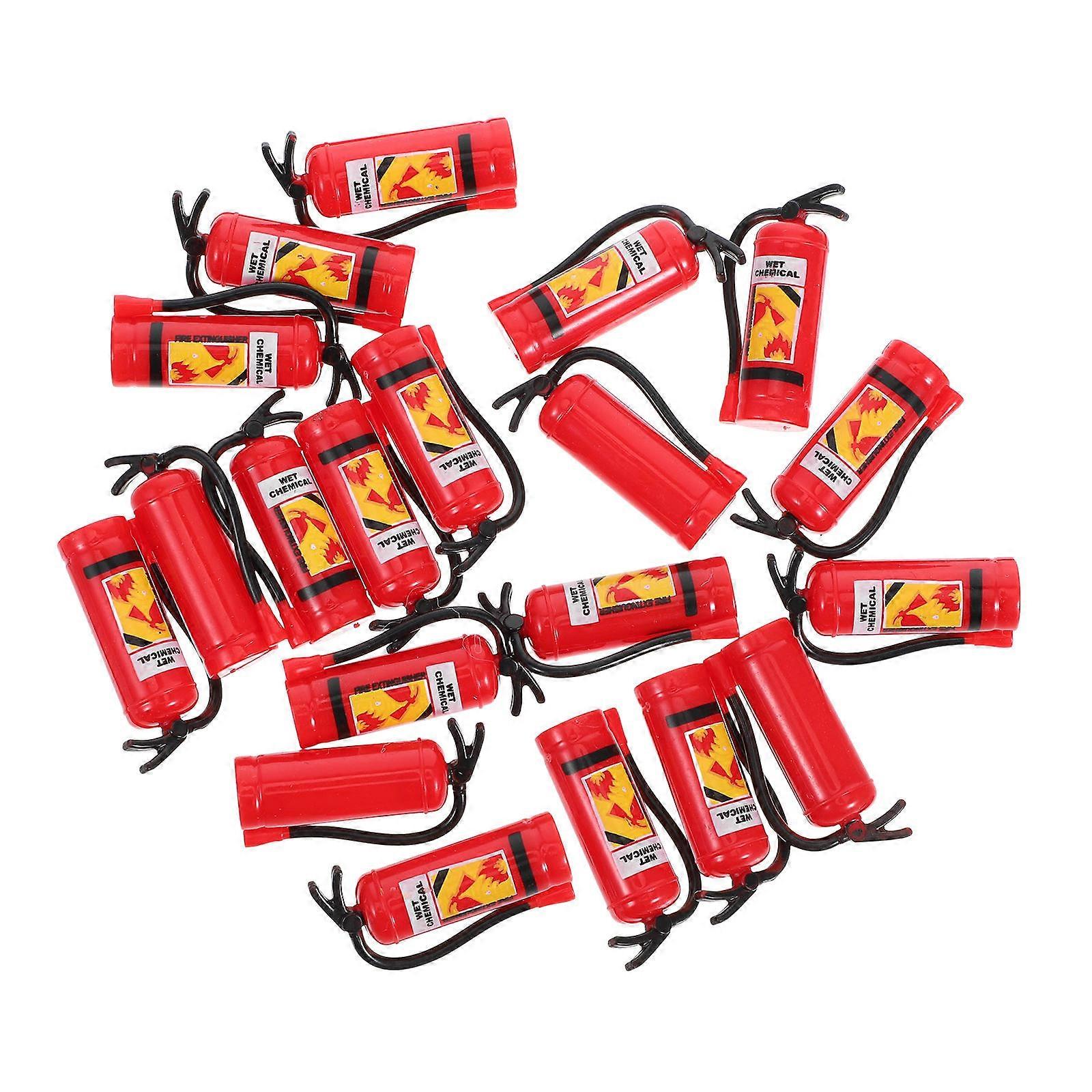 Miniature Fire Hydrant Decoration for Micro Craft 20Pcs Red ABS Model