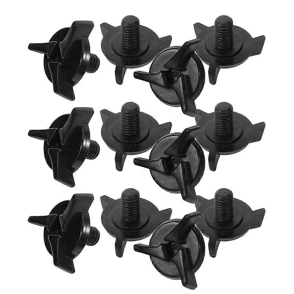 Black Motorcycle Screws for Visor Replacement Plastic 12Pcs