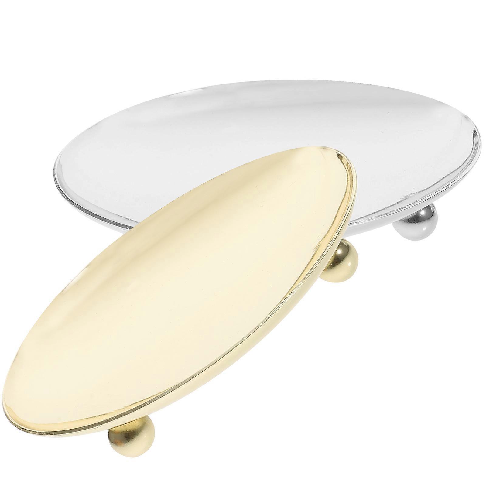 Assorted Color Candle Tray for Decoration 2Pcs Delicate Candleholders