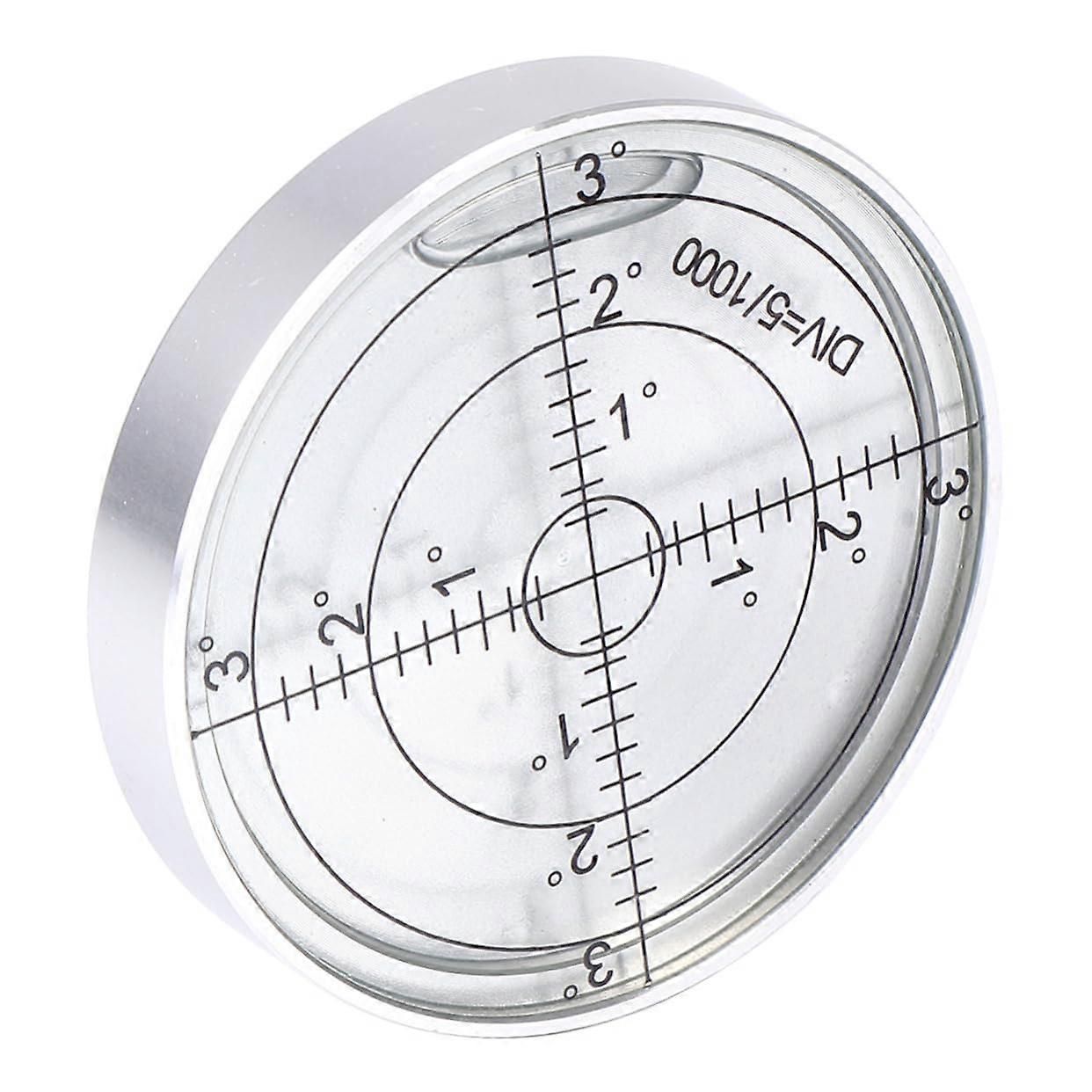 Bubble Level Circular Spirit Level Precise Measurement for Construction Outdoor Durable Silver