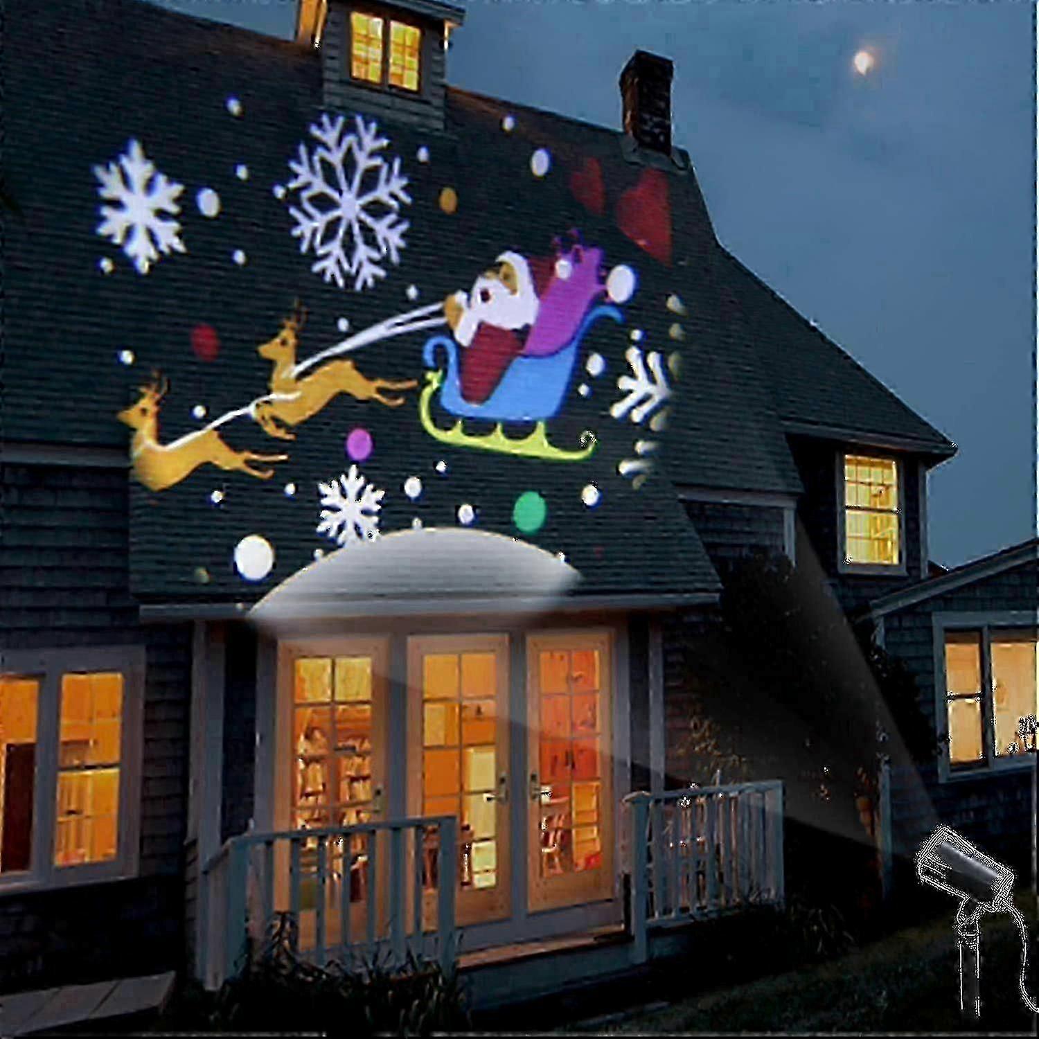 Christmas Outdoor Lights Projector - 3D Rotating LED Waterproof Pattern Lights