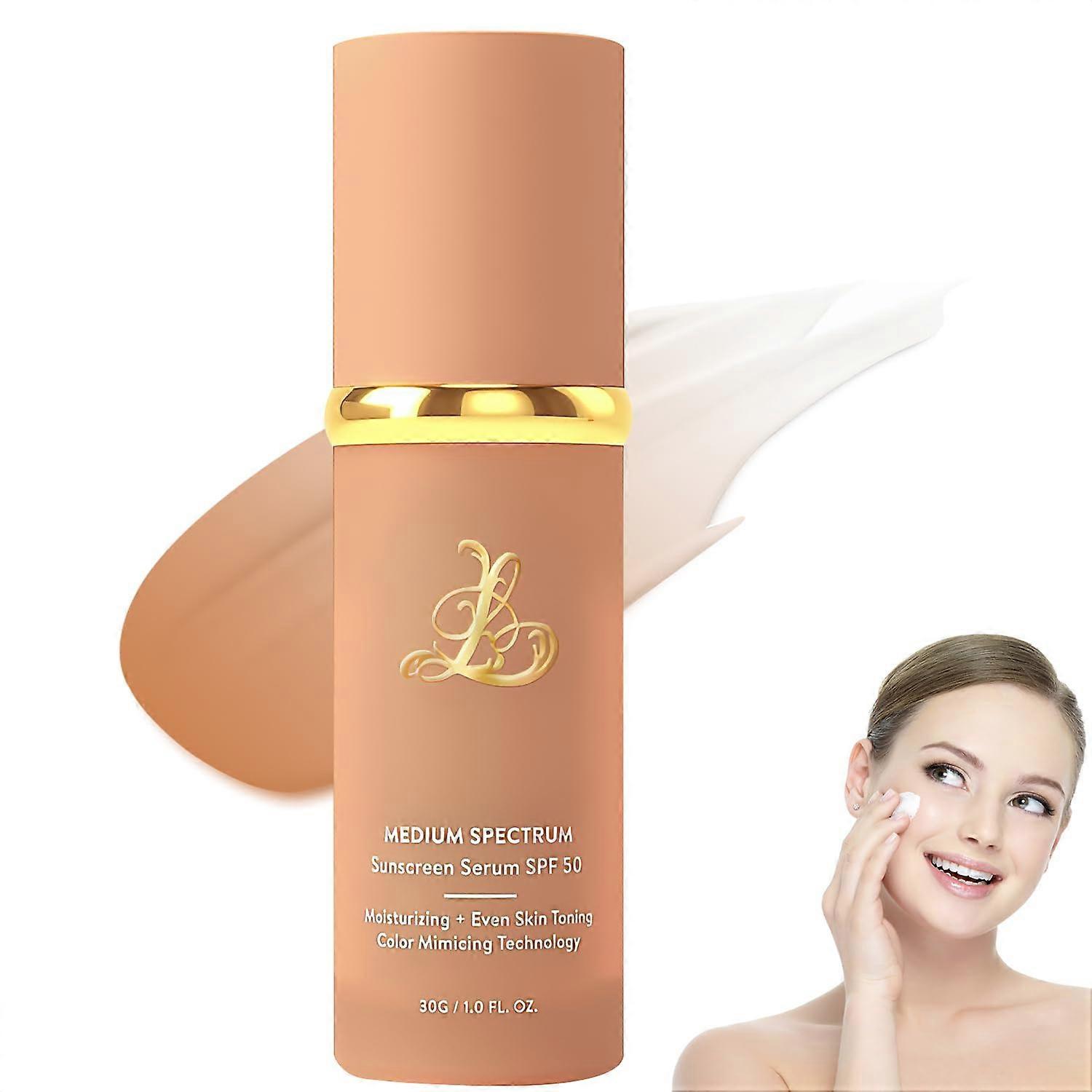 Liquid Foundation SPF 50 Hydrating Full Coverage Waterproof Longwear Natural Finish