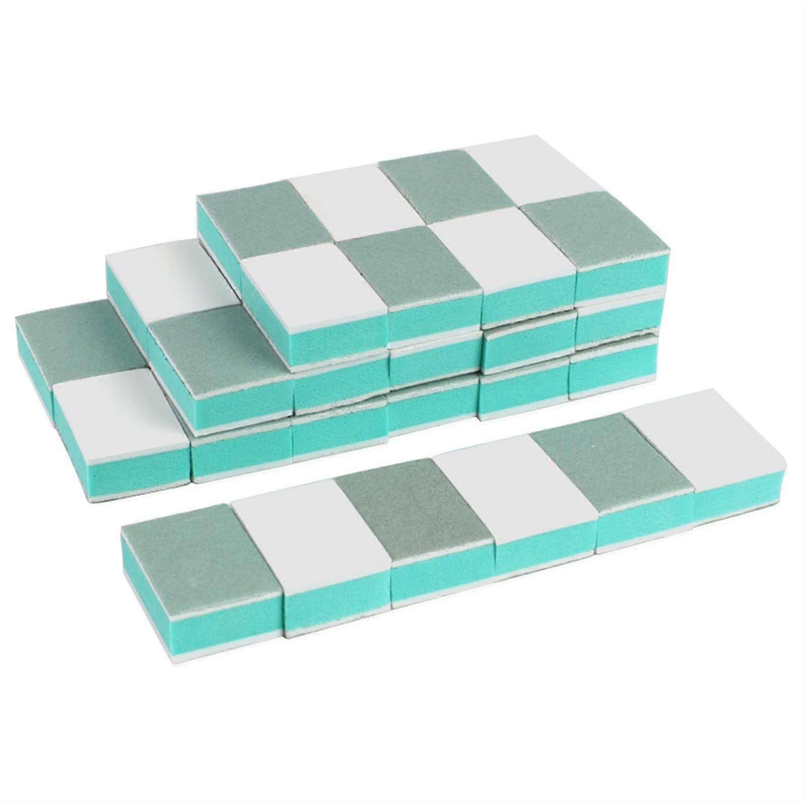 100Pcs Mini Sponge Nail Buffer File Double Sided for Gel Polish Prep and Better Nail Adhesion