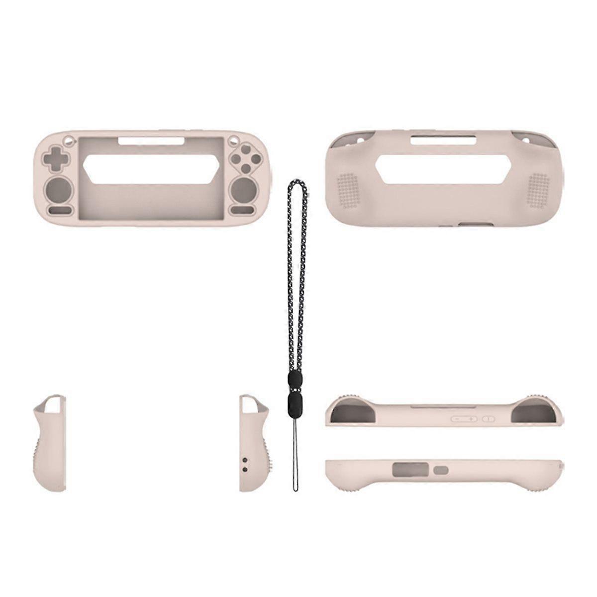 Silicone Protective Case for 5 Handheld Console Solid Color Cover Anti-Slip Grip Dustproof Shell Wh