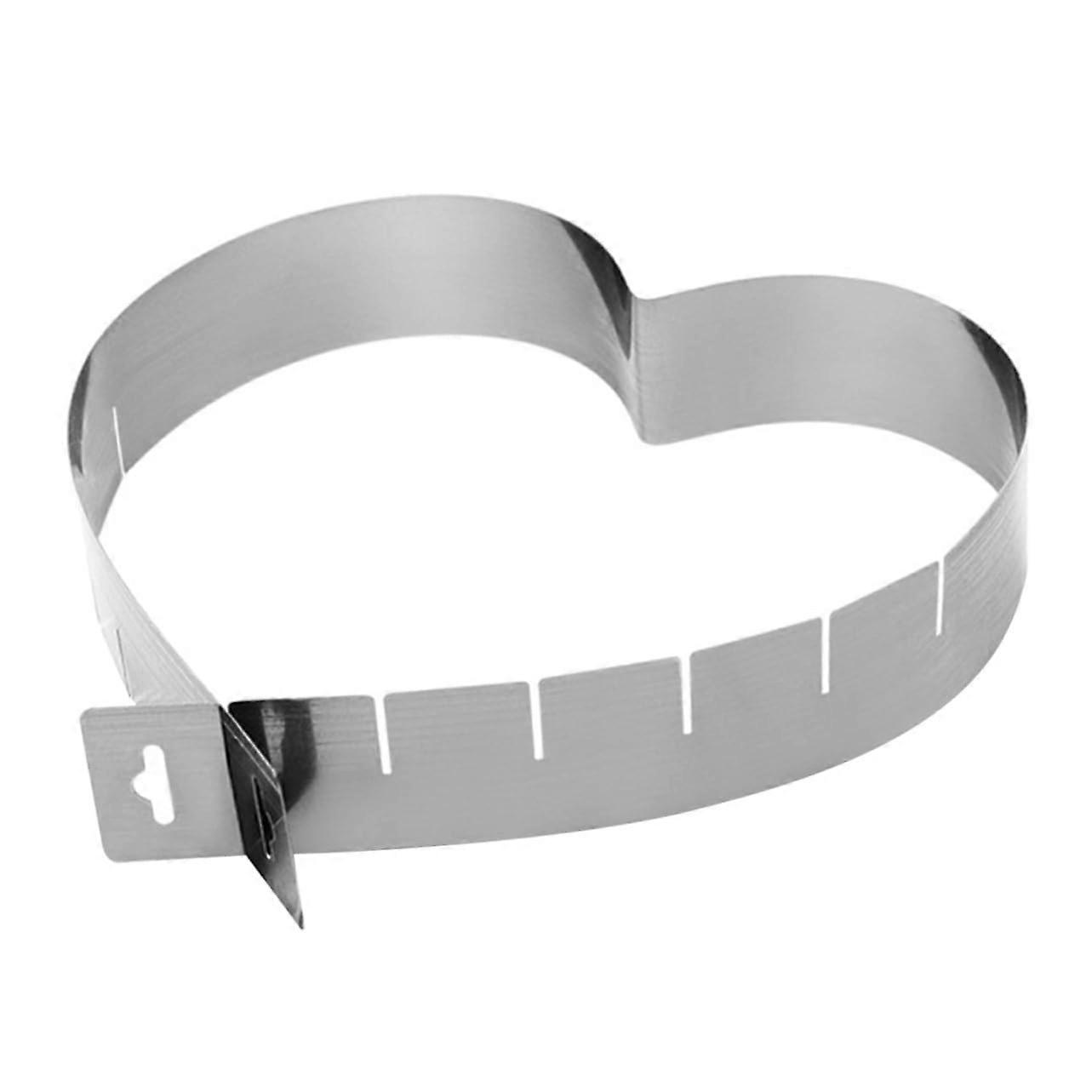 Adjustable Heart Cake Ring Mold Stainless Steel Reusable Baking Tool for Cake and Mousse
