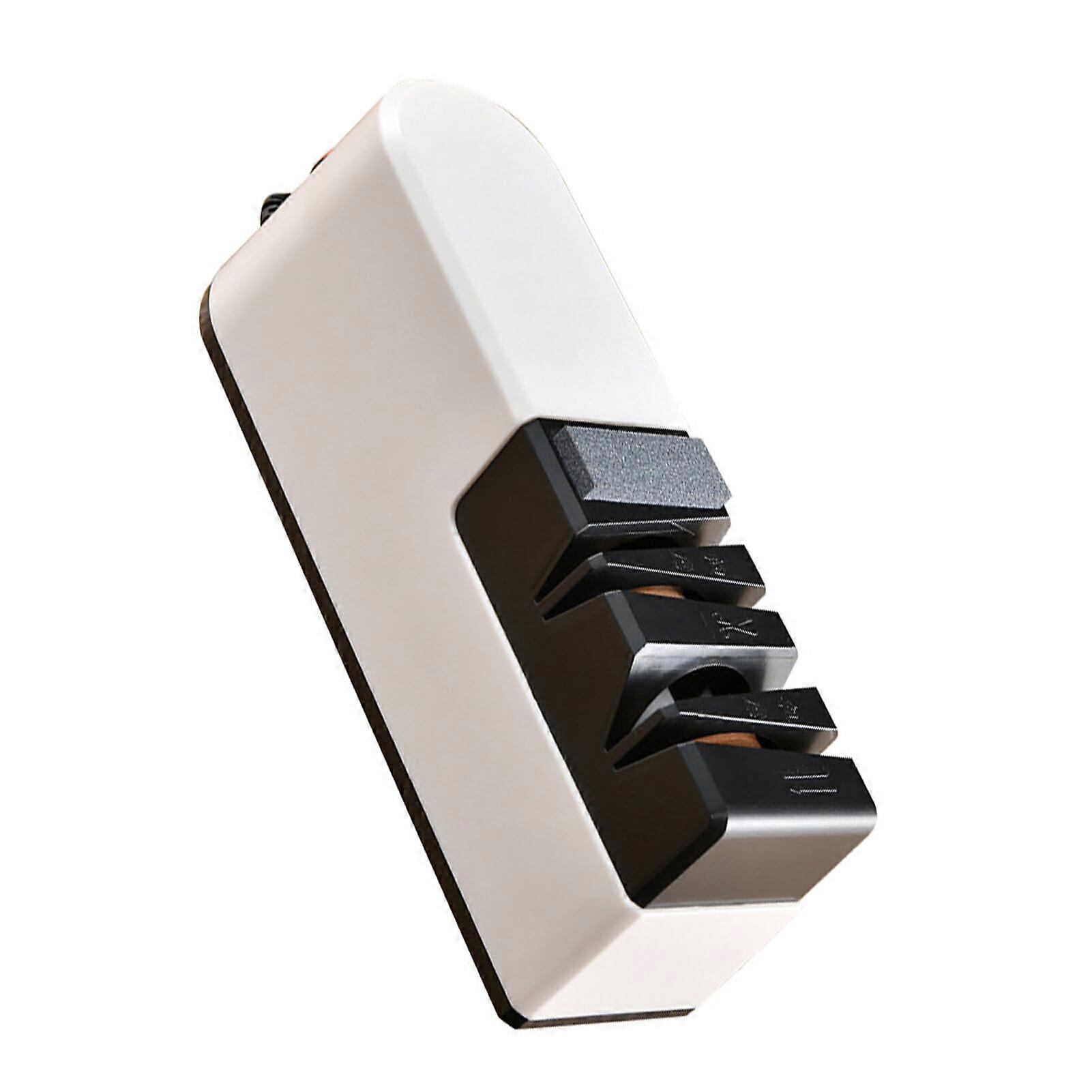 Electric Knife and Scissors Sharpener USB Rechargeable Dual Grinding Wheels Fast Sharpening Tool