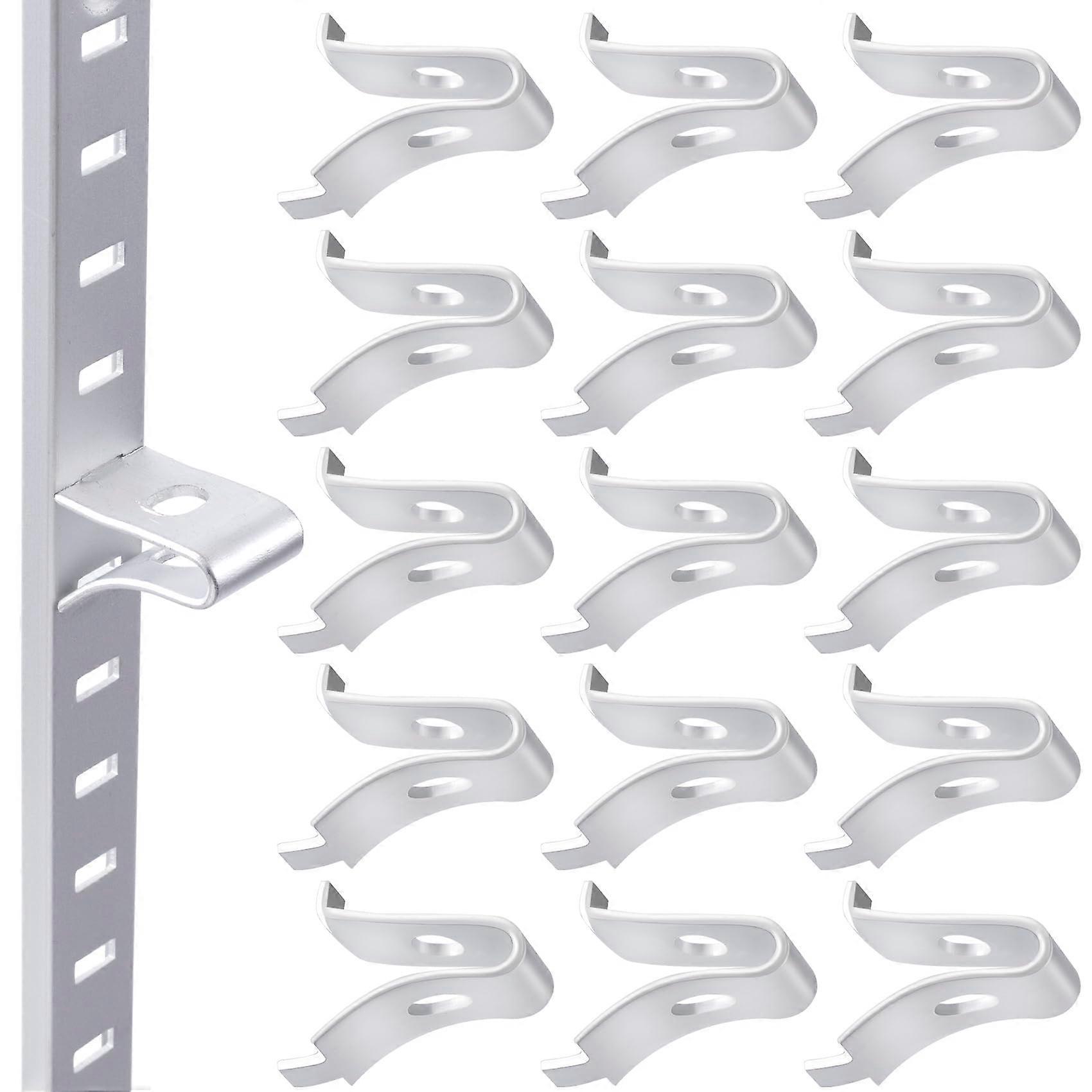 40pcs Metal Adjustable Shelf Bracket Clips and Cabinet Shelf Support Pins, RustResistant Silver