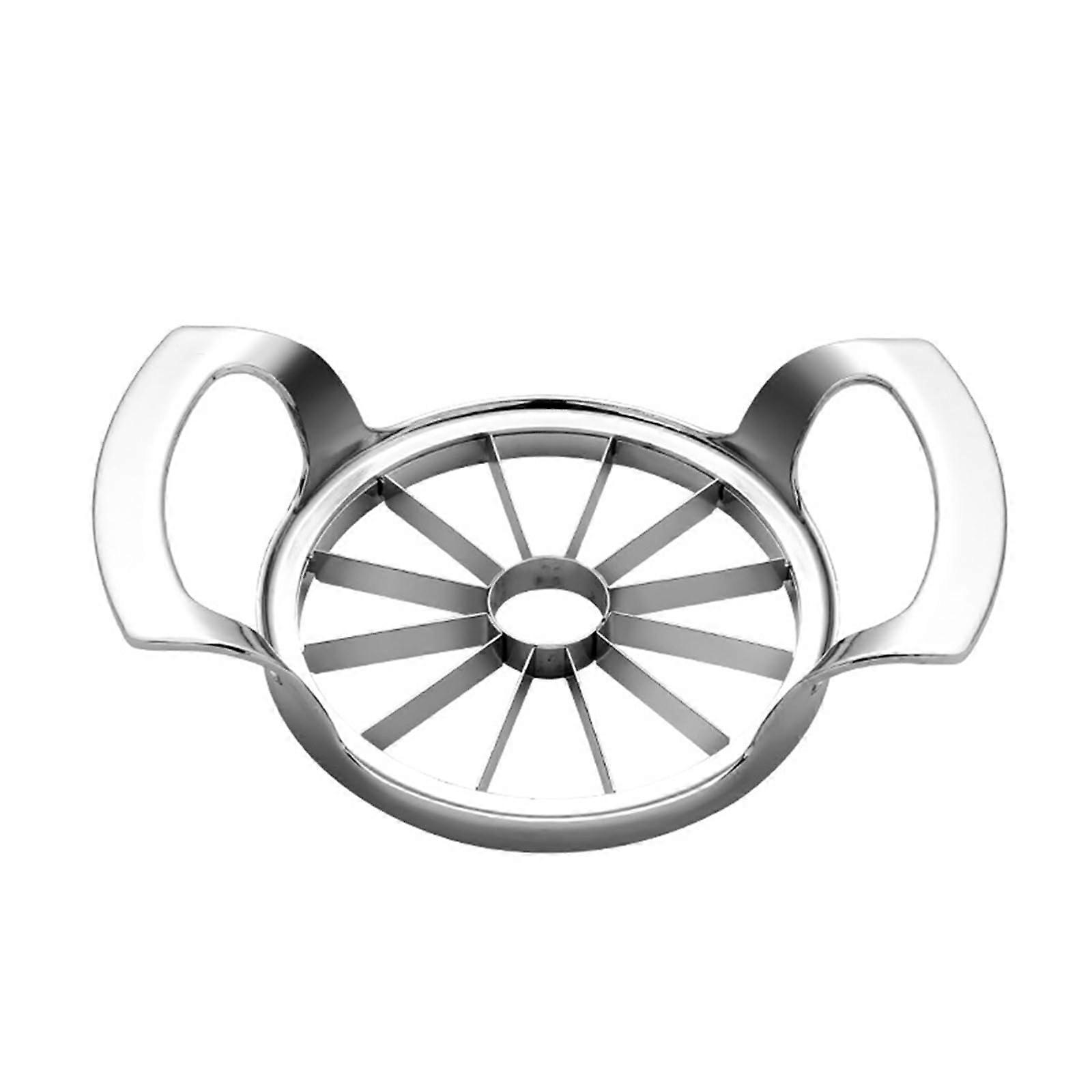 Stainless Steel Fruit Slicer Cutter with Apple Corer, Ergonomic Grip, Quick 12Slice Divider