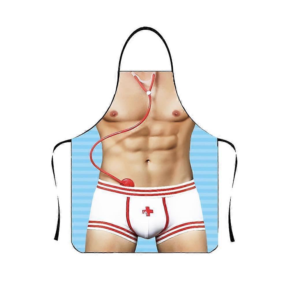 Funny BBQ Apron for Men Waterproof Stain Resistant Adjustable Strap Gag Gift for Grilling