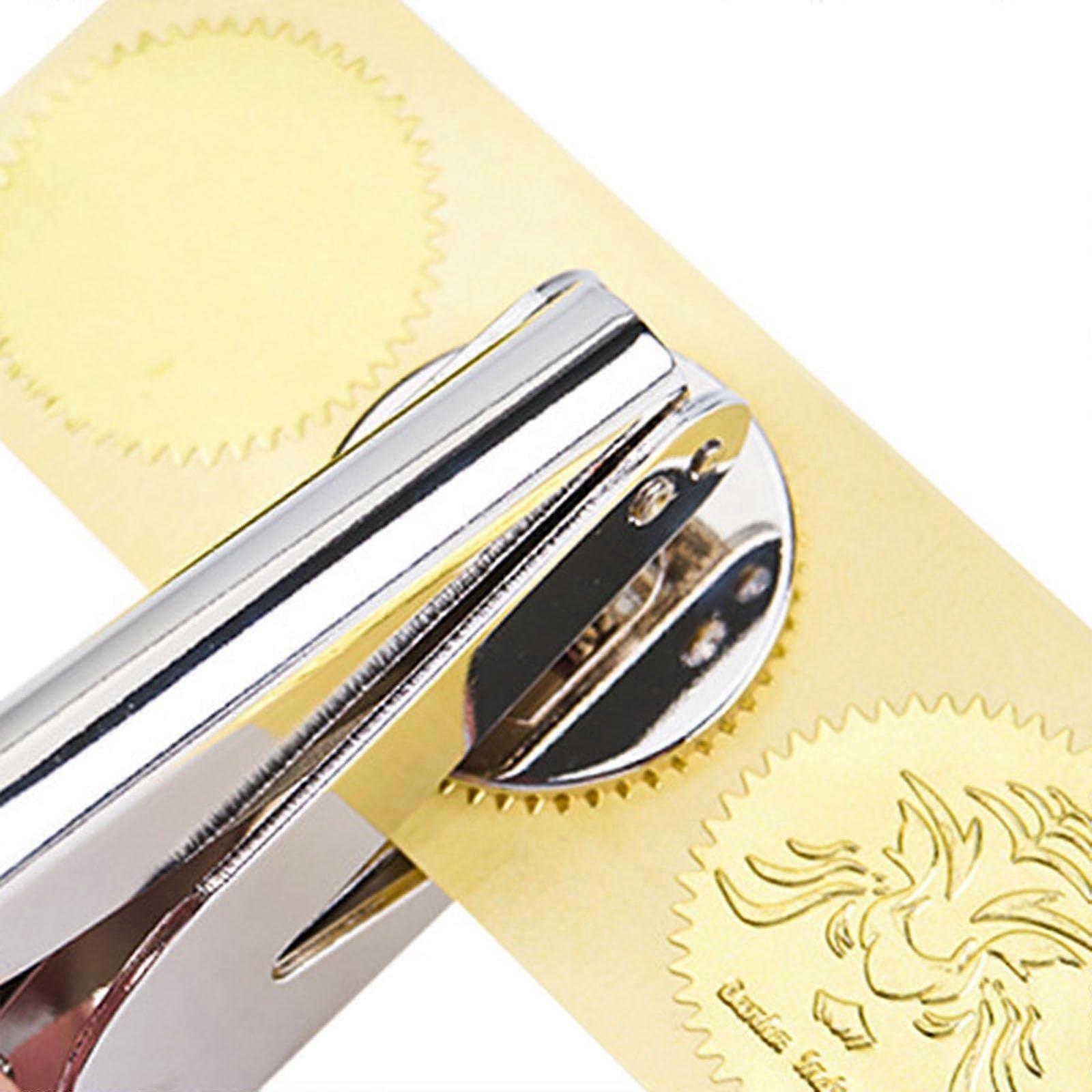 Custom Book Embossing Stamp with   Engraving for Library and Teachers, Round Design
