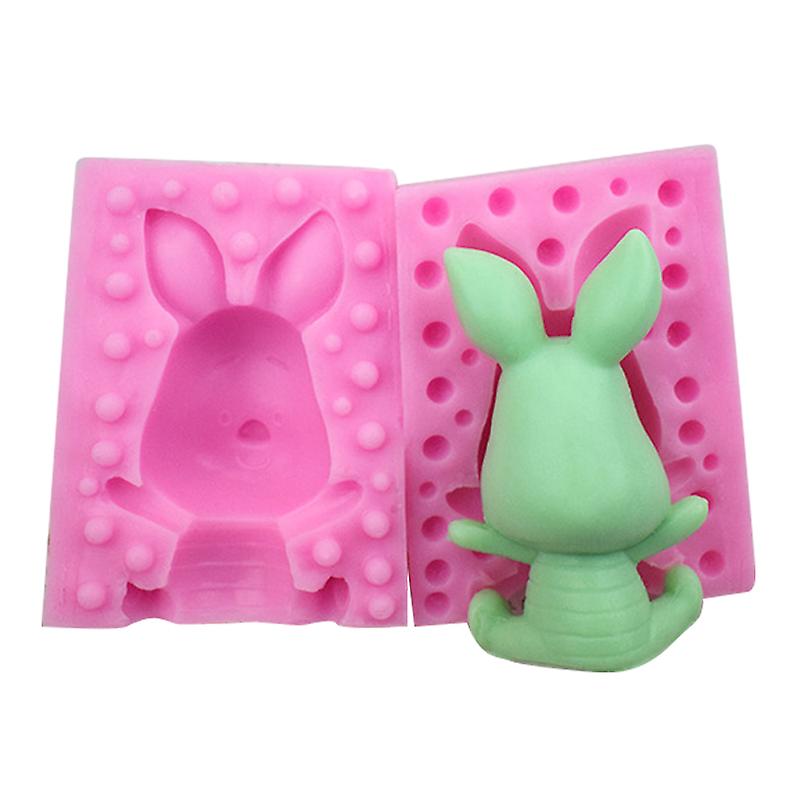 Cake Mold 3D Easter Rabbit Bear Shape Food-grade Silicone Gift Cookies Easy