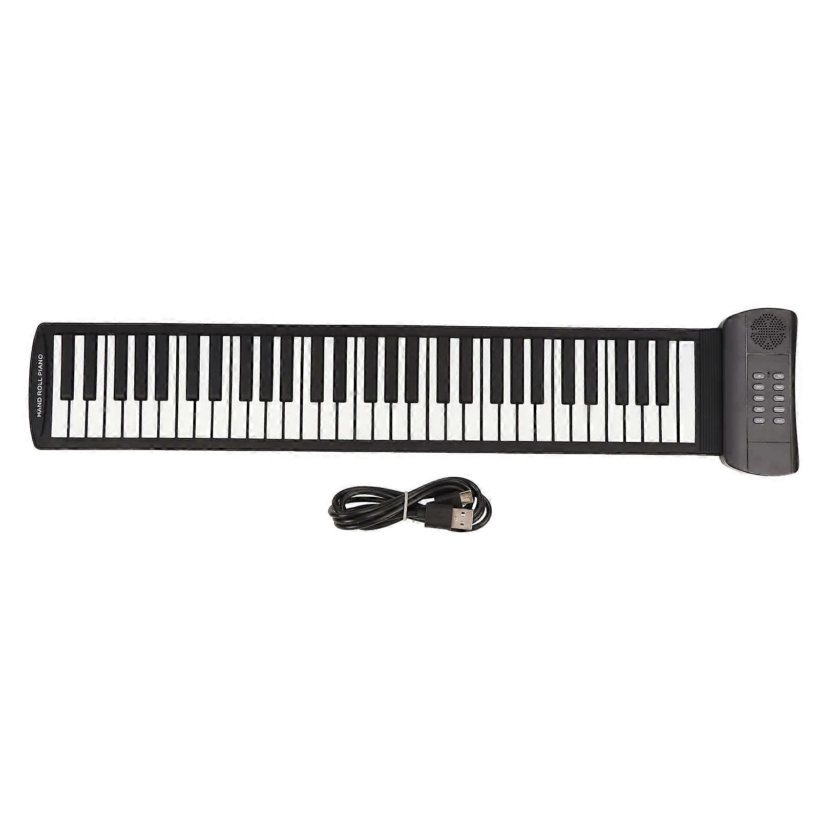 61 Key Foldable Electronic Keyboard with Speakers, MIDI, Recording, and Learning Features