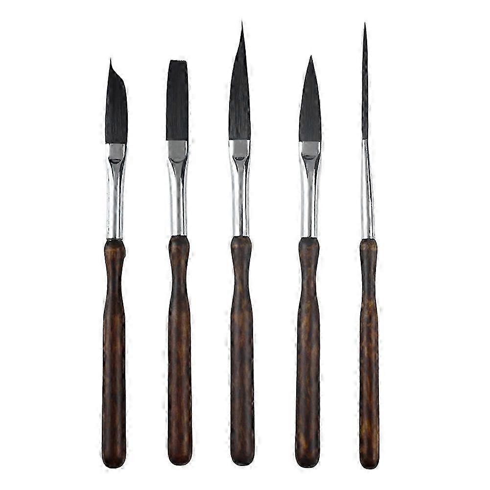 5 Pcs Pinstriping Brush Set for Professional Art and Detailing, High Performance Script Liner and Scroll Brushes