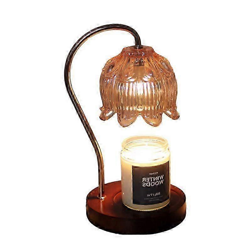 vintage amber candle warmer with timer