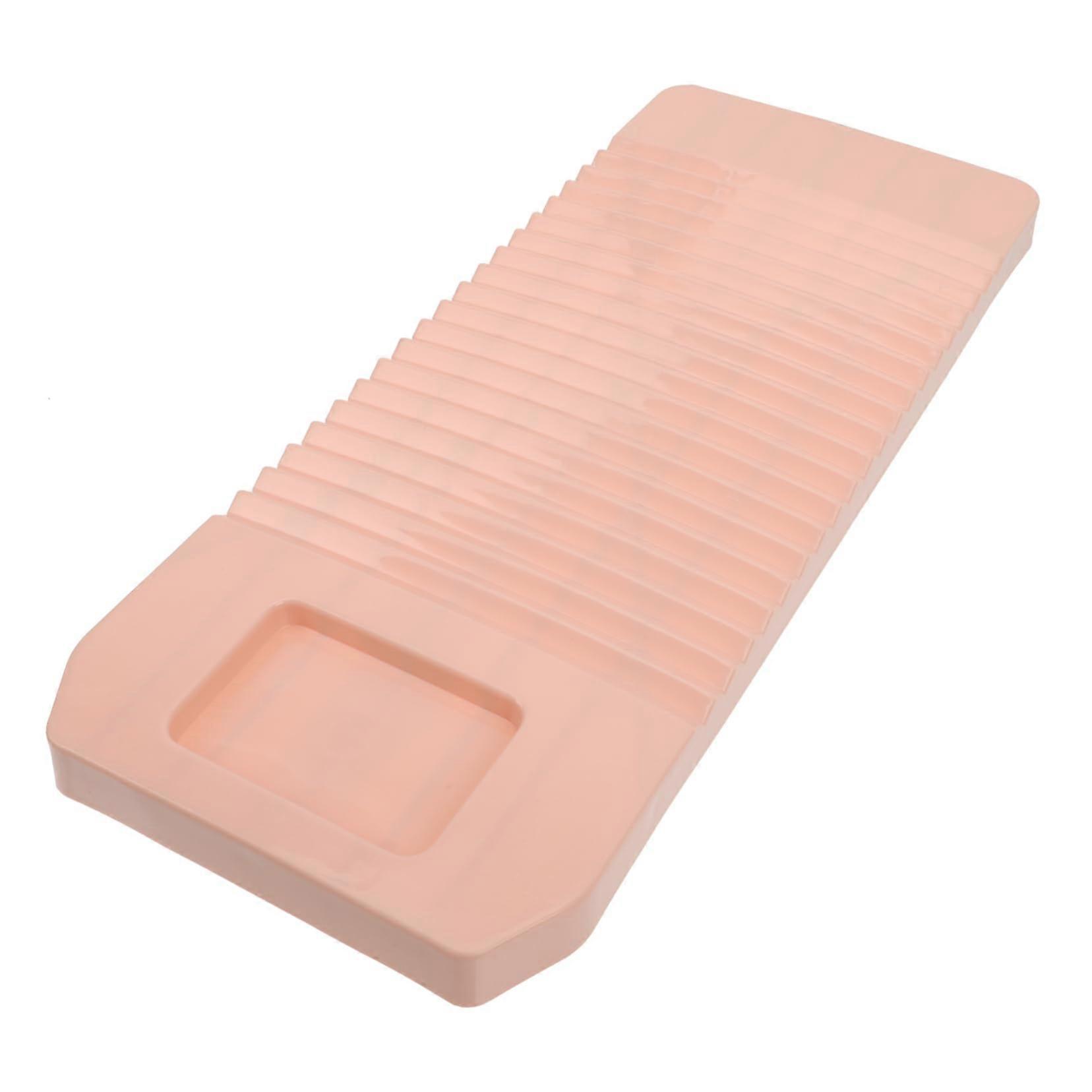 Plastic Laundry Washboard Pink Lightweight Durable Non Slip for Clothes and Camping
