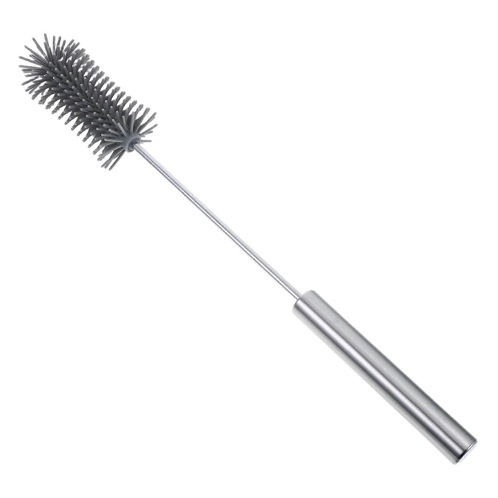 Semi Automatic Rotating Bottle Cleaning Brush with Long Handle and Soft Bristles for Cups and Flasks