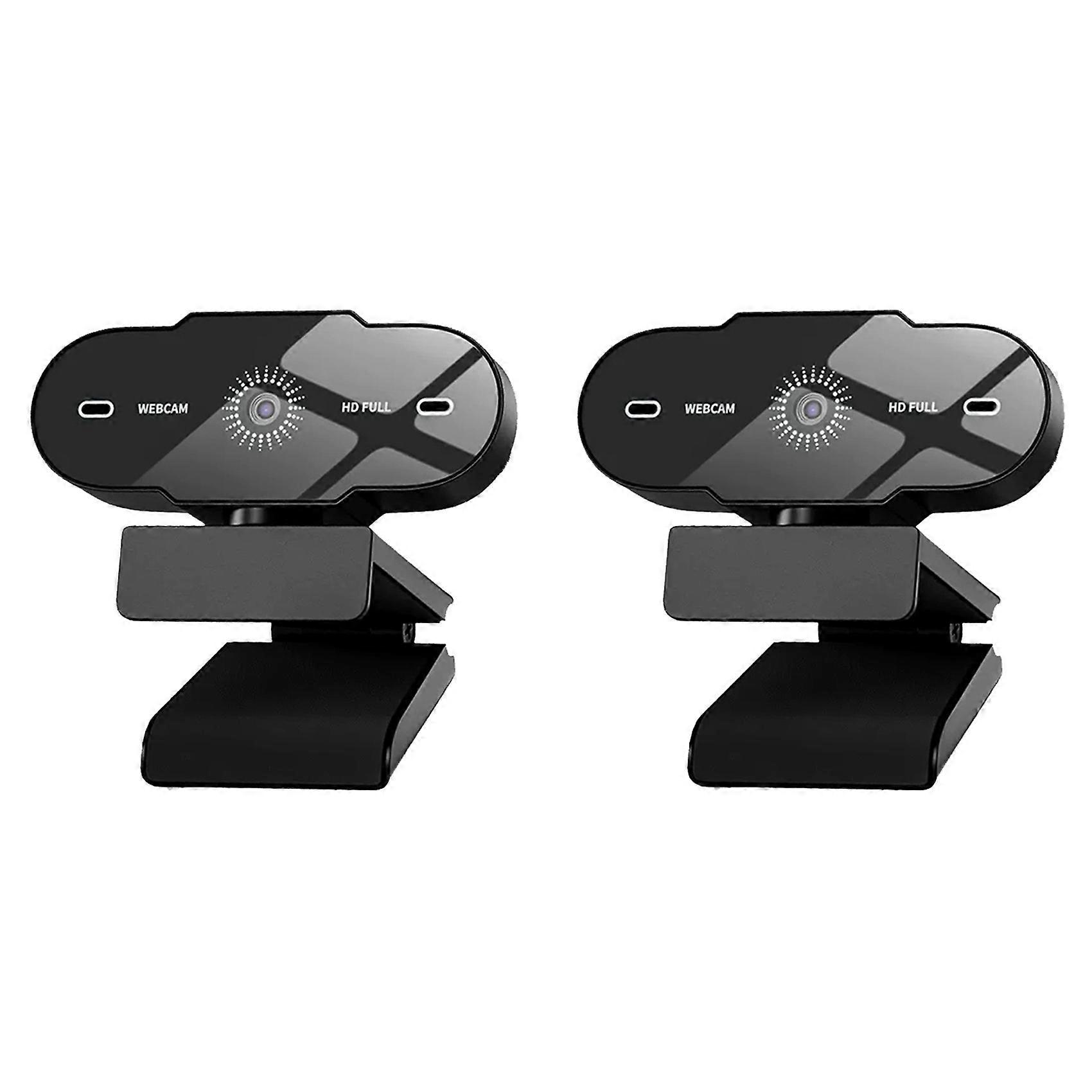 2X Webcam 1080P Mini PC USB Camera 1080P Camera Professional HD Web Cam with Microphone