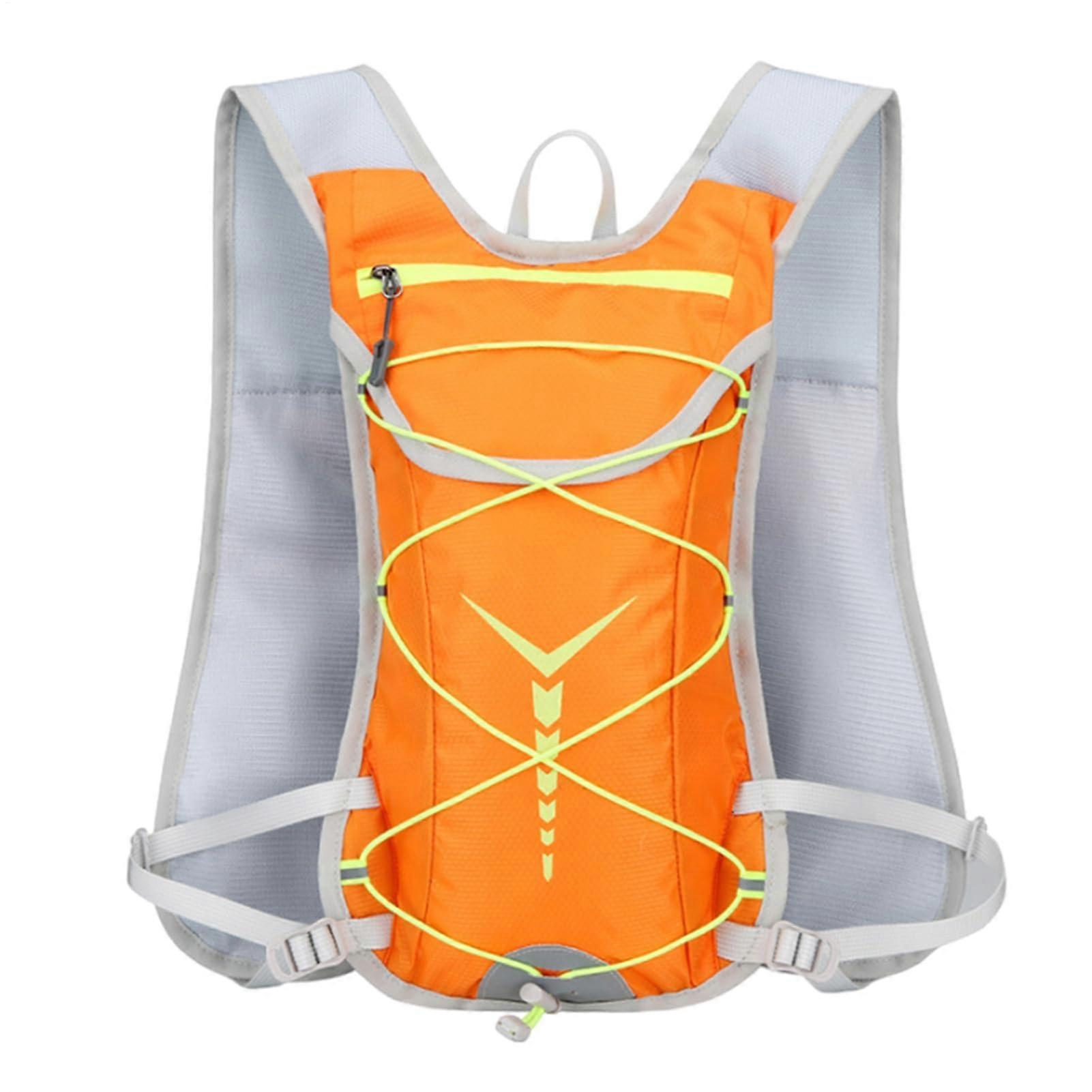 Hydration Backpack with Versatile Storage, Waterproof Lightweight Gear for Running, Hiking, Cycling, Orange