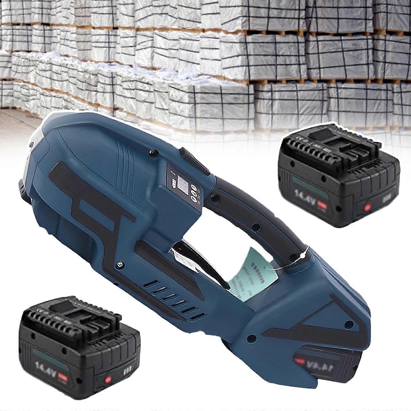 Electric Strapping Machine Automatic PET PP with LCD Display, Cordless Adjustable Weld Settings