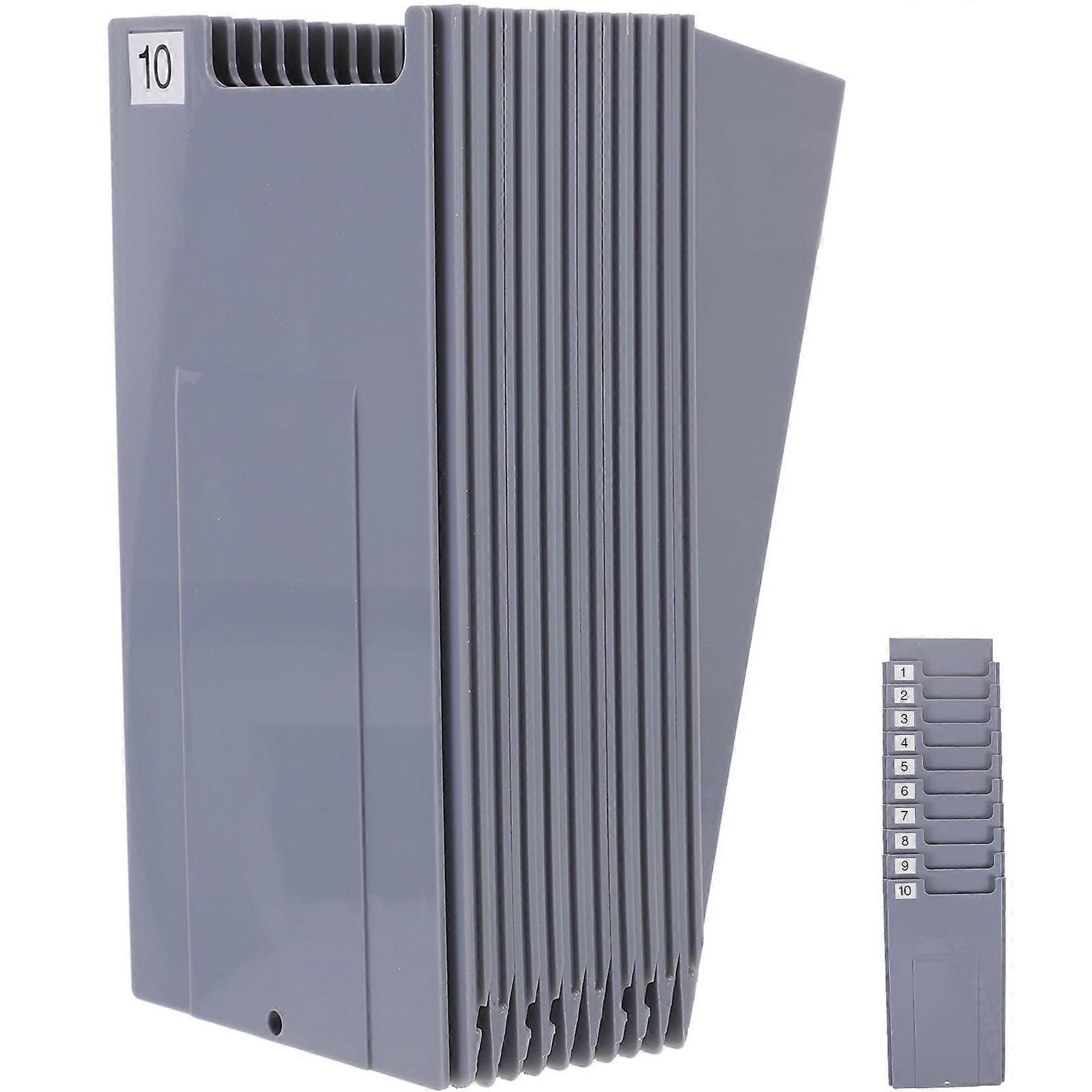 Plastic Time Cards Holder Rack for Expanding Attendance Card Storage