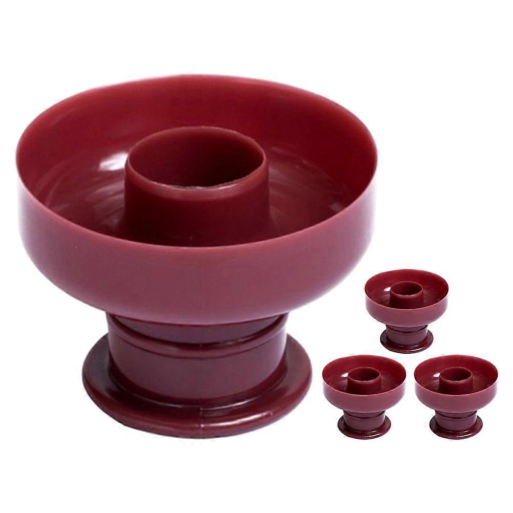 Multi-Function Donut Molds For Kitchen Use Baking Non-Stick Dark Red 4Pcs