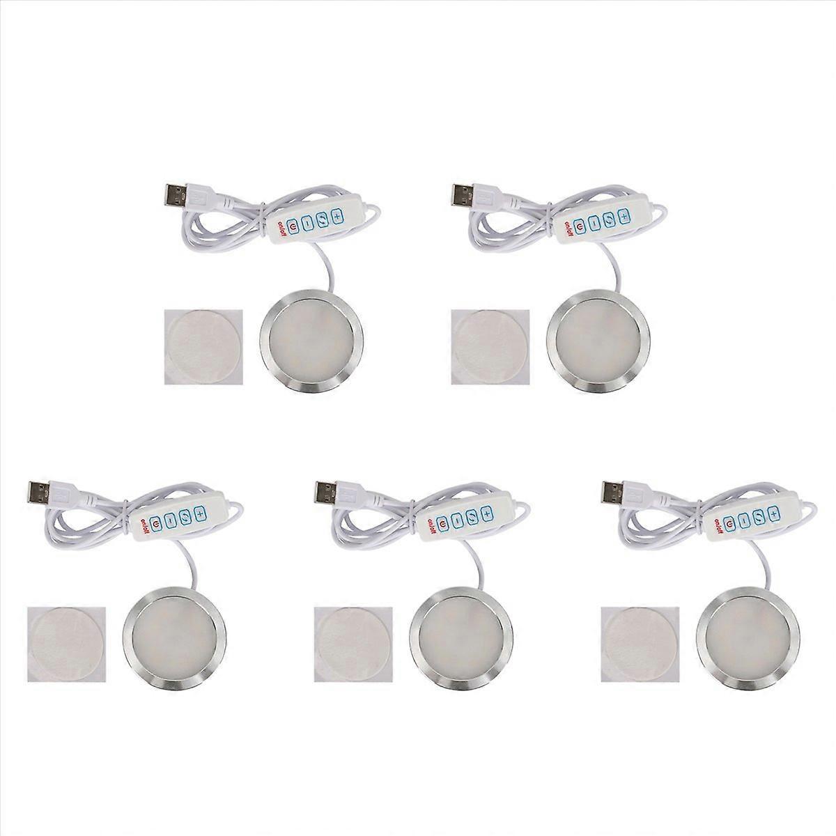 5X 3D Printing Model LED Light LED Spotlight 5V Ultra-Thin Night Light USB Adjustable LED Light for