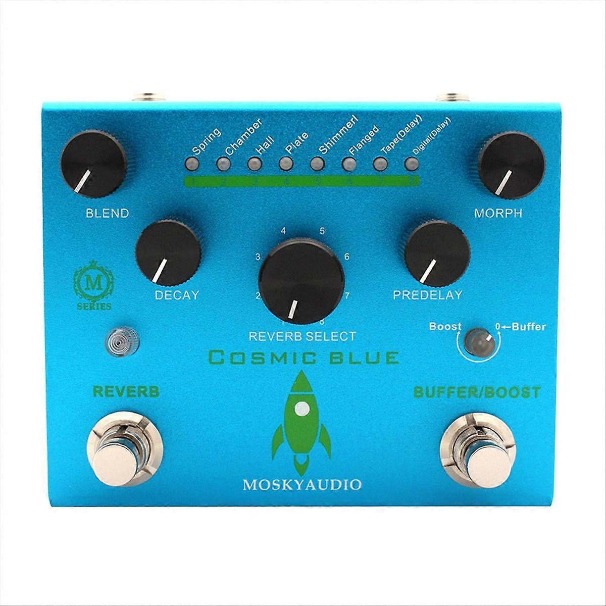  COSMIC BLUE Gitarr Bas Effekter Pedal Reverb