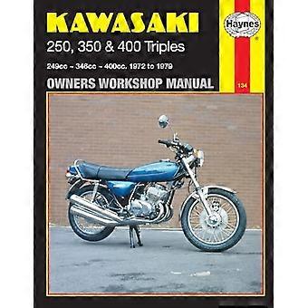 Kawasaki 250, 350 och 400 tre Cylinder – Workshop Användarhandbok (motorcykel manualer)
