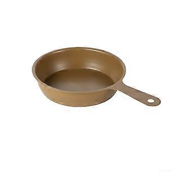 Sartén para acampar al aire libre, de acero inoxidable 304, mini utensilios de cocina, resistente a la oxidación, fácil de limpiar, color caqui