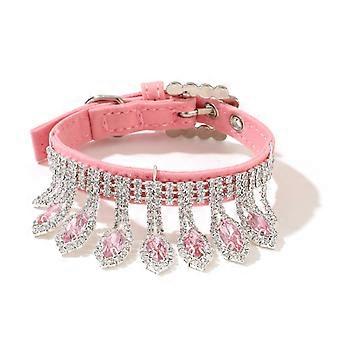 Dog Necklace Adorable Multifunctional Faux Leather Pet Dog Collar with Pendant for Party
