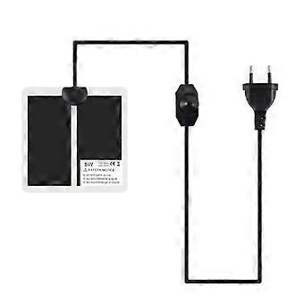 Tappetino riscaldante per terrari e terrari per rettili, ideale per arrampicarsi e riscaldare animali domestici. Termostato regolabile. Fornito con spina europea, kit da 5W.