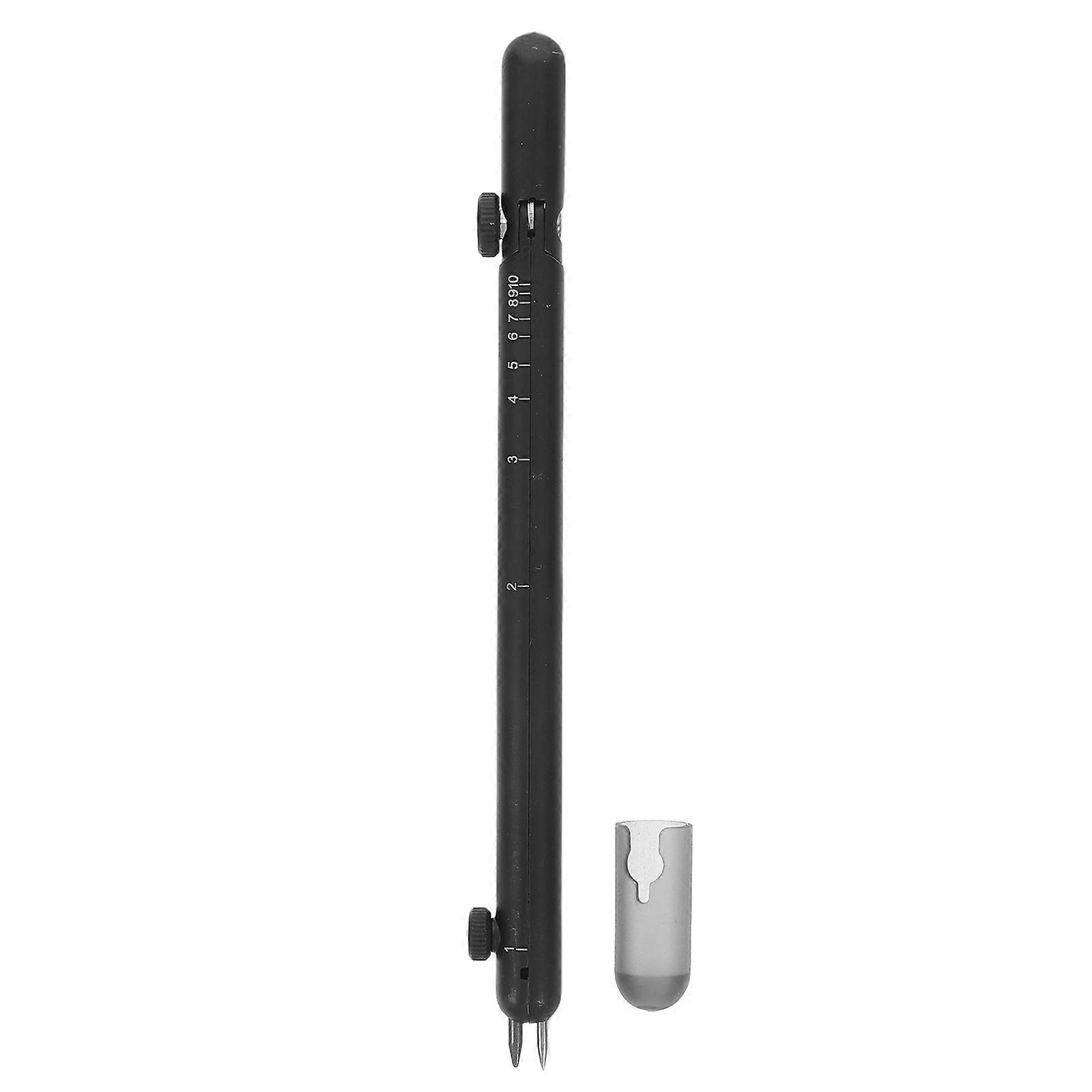 Circle Drawing Tool Metal Compass for Drawing with Radius Scale Black