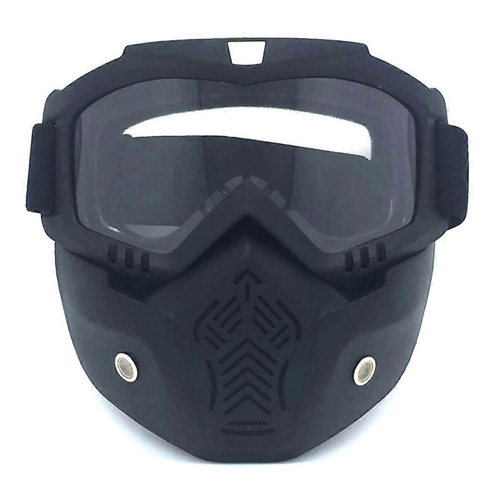 Motorcycle Face Mask Windproof with Detachable Goggles