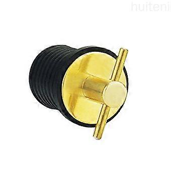 Rubber and brass snap-on drainage kayak deck hole plug, 1-inch diameter floor drain cover parts supply accessories