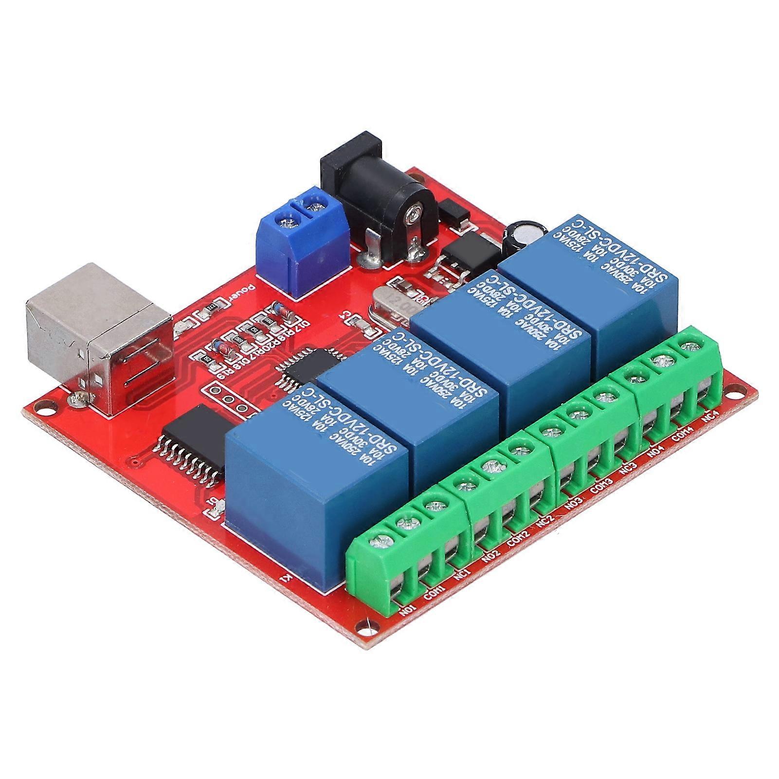4 Channel Relay Module DriveFree PC Intelligent Switch Controller PCB Board DC 12V